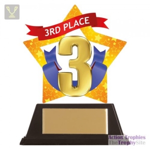 Mini-Star 3rd Place Acrylic Plaque 100mm