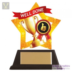 Mini-Star Well Done Acrylic Plaque 100mm