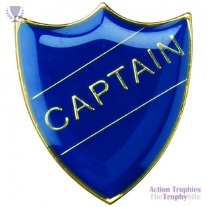 School Shield Badge (Captain) Blue 1.25in