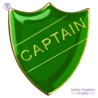 School Shield Badge (Captain) Green 1.25in