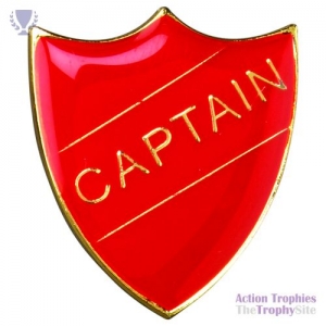 School Shield Badge (Captain) Red 1.25in