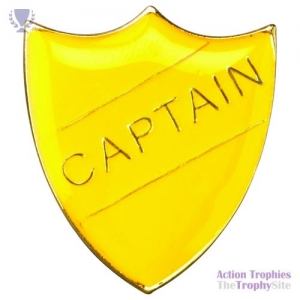 School Shield Badge (Captain) Yellow 1.25in