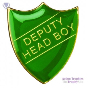 School Shield Badge (Deputy Head Boy) Green 1.25in