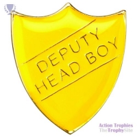 School Shield Badge (Deputy Head Boy) Yellow 1.25in