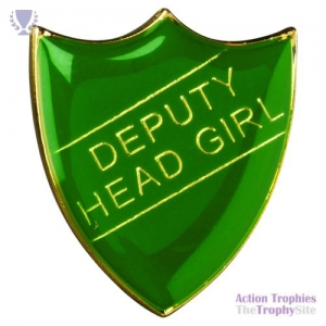 School Shield Badge (Deputy Head Girl) Green 1.25in