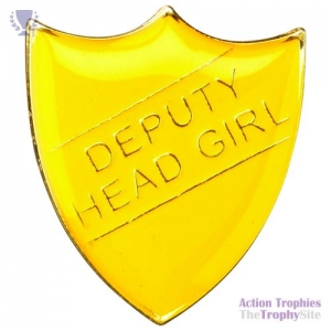 School Shield Badge (Deputy Head Girl) Yellow 1.25in