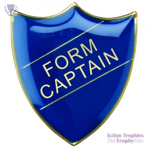 School Shield Badge (Form Captain) Blue 1.25in