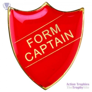 School Shield Badge (Form Captain) Red 1.25in