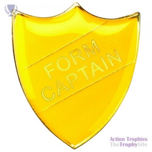 School Shield Badge (Form Captain) Yellow 1.25in