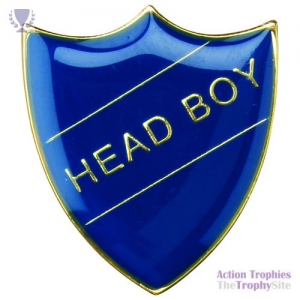 School Shield Badge (Head Boy) Blue 1.25in