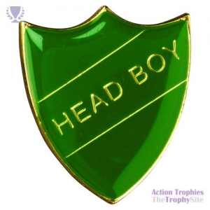 School Shield Badge (Head Boy) Green 1.25in