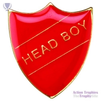 School Shield Badge (Head Boy) Red 1.25in