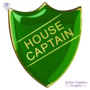 School Shield Badge (House Captain) Green 1.25in