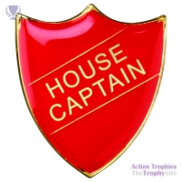School Shield Badge (House Captain) Red 1.25in