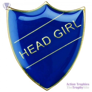 School Shield Badge (Head Girl) Blue 1.25in