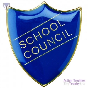School Shield Badge (School Council) Blue 1.25in
