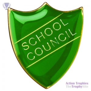 School Shield Badge (School Council) Green 1.25in
