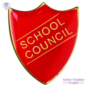 School Shield Badge (School Council) Red 1.25in