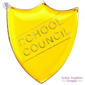 School Shield Badge (School Council) Yellow 1.25in