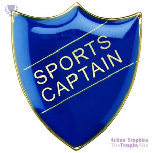 School Shield Badge (Sports Captain) Blue 1.25in