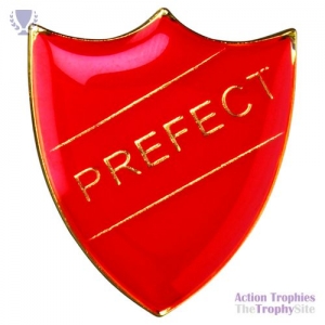 School Shield Badge (Prefect) Red 1.25in