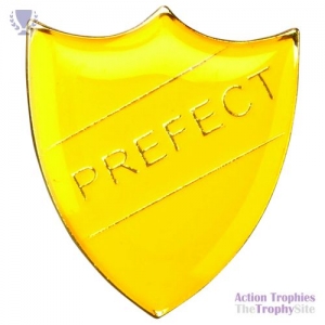 School Shield Badge (Prefect) Yellow 1.25in