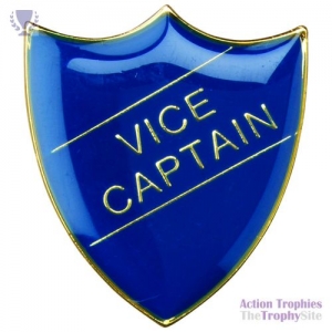 School Shield Badge (Vice Captain) Blue 1.25in