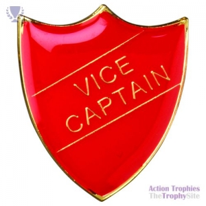 School Shield Badge (Vice Captain) Red 1.25in
