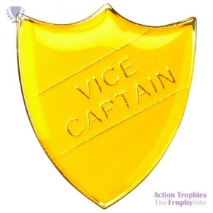 School Shield Badge (Vice Captain) Yellow 1.25in