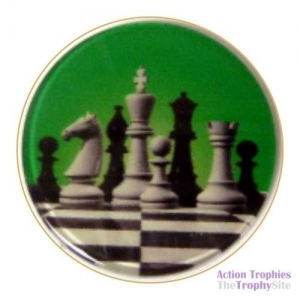 Green Chess Badge 1in (2.5cm)
