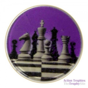 Purple Chess Badge 1in (2.5cm)