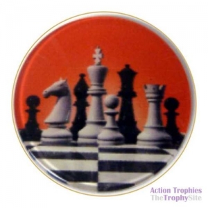 Red Chess Badge 1in (2.5cm)