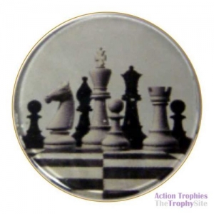 Silver Chess Badge 1in (2.5cm)