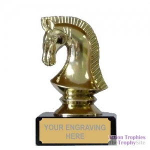 Chess Knight Figure Trophy 3.5in (9cm)