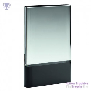 Clear Glass Plaque on Black Base (30mm Thick) 7in