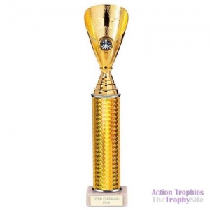 Gold 'Rising Star' Chess Cup Trophy 13in (32.5cm)