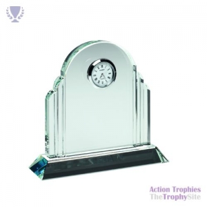 Clear Glass Arched Clock 5.25in