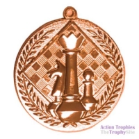 Bronze Mega Chess Medal 2.5in (65mm)