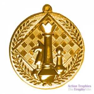 Gold Mega Chess Medal 2.5in (65mm)
