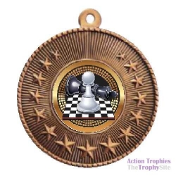 Star Bronze Chess Medal 2in (5cm)