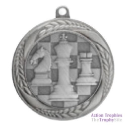 Wreath Silver Chess Medal 2.25in (57mm)