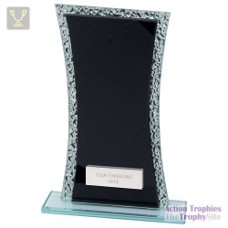 Eternal Glass Award Black & Cracked Silver 185mm