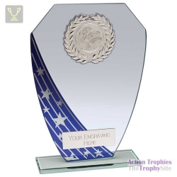 Starlight Hex Jade Glass Award Blue 165mm