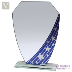 Starlight Hex Jade Glass Award Blue 185mm
