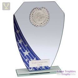 Starlight Hex Jade Glass Award Blue 205mm