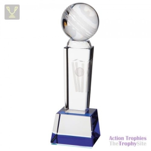 Tribute Cricket Crystal Award 180mm