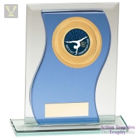 Azzuri Wave Multisport Mirror Glass Award Blue & Silver 125mm