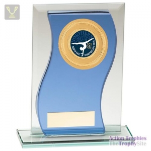 Azzuri Wave Multisport Mirror Glass Award Blue & Silver 145mm