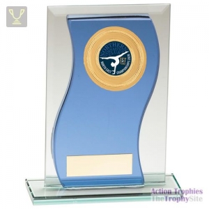 Azzuri Wave Multisport Mirror Glass Award Blue & Silver 165mm