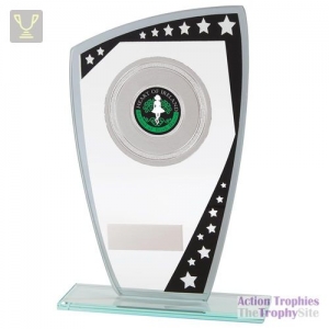 Cosmic Multisport Glass Award Black & Silver 190mm